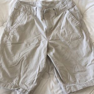khaki flat front  shorts